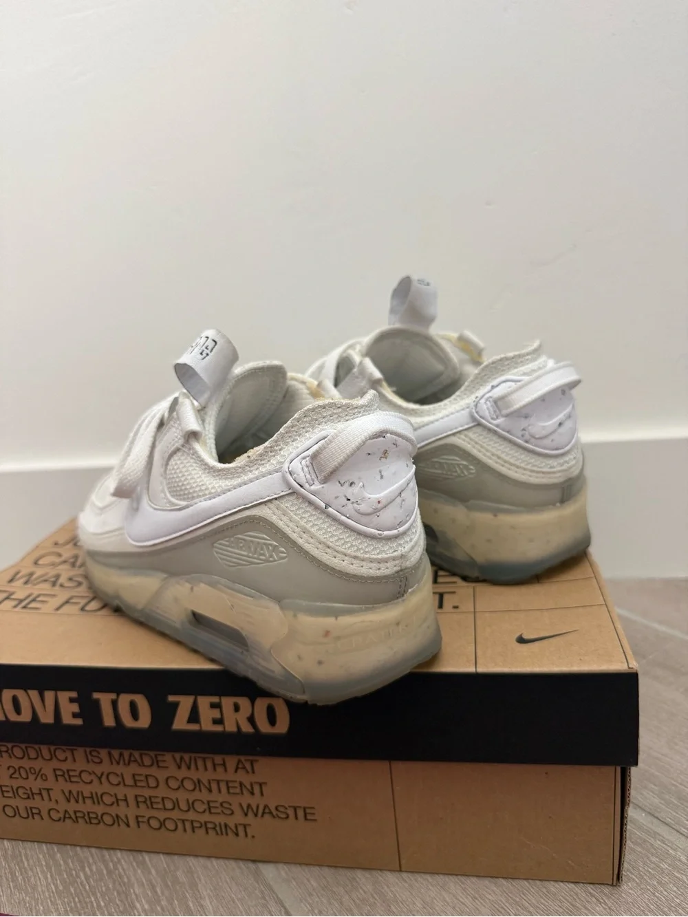 Nike White/Light Gray Hybrid Air Max Sneaker